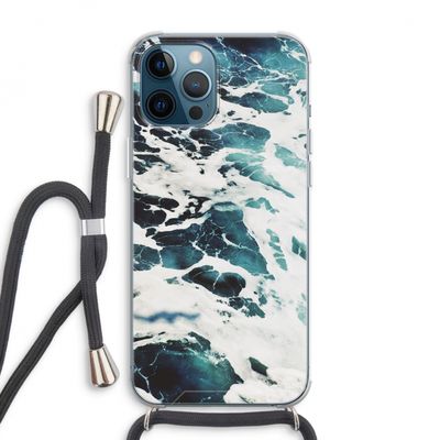 Golven: iPhone 12 Pro Max Transparant Hoesje met koord