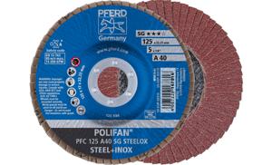 PFERD 67704125 PFC 125 A 40 SG STEELOX Lamellenschijf Diameter 125 mm Boordiameter 22.23 mm RVS, Staal 10 stuk(s)