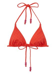 Jimmy Choo bikini Ariah à logo imprimé - Orange