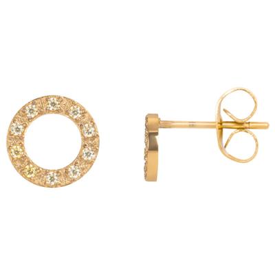 iXXXi Oorbellen Circle Stone 10 mm Goud