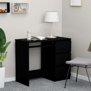 Bureau 90x45x76 cm spaanplaat zwart