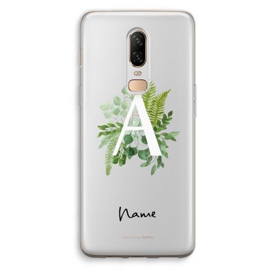 Green Brush: OnePlus 6 Transparant Hoesje