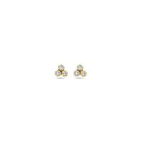Stijlvolle 14k Geelgouden Oorknoppen met Zirkonia - 4.5x4.5mm