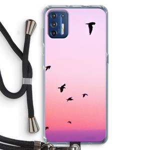 Fly away: Motorola Moto G9 Plus Transparant Hoesje met koord