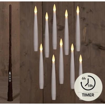LED Zwevende kaarsen wit set a 10 H15cm