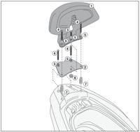 GIVI Rugsteun Passagier, Rugsteunen scooter, TB2120A