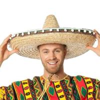 Sombrero verkleed hoed Cancun de luxe - 55 cm - Mexicaanse thema hoeden
