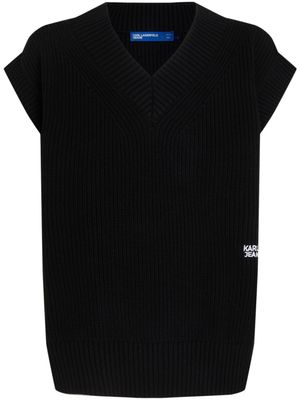Karl Lagerfeld Jeans débardeur à logo brodé - Noir