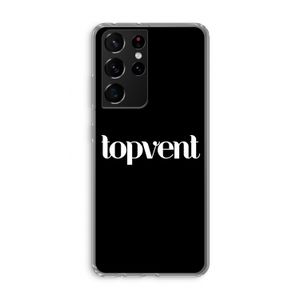 Topvent Zwart: Samsung Galaxy S21 Ultra Transparant Hoesje