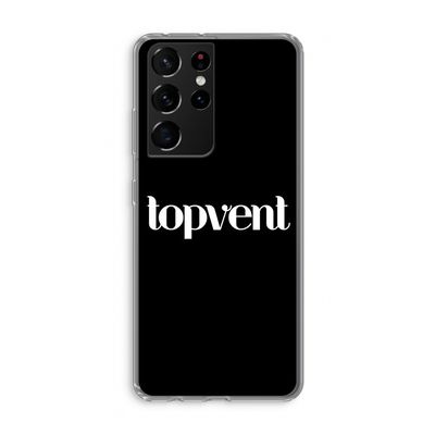 Topvent Zwart: Samsung Galaxy S21 Ultra Transparant Hoesje