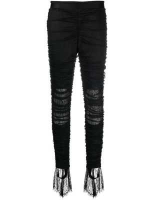 AC9 jean slim à détails en dentelle - Noir