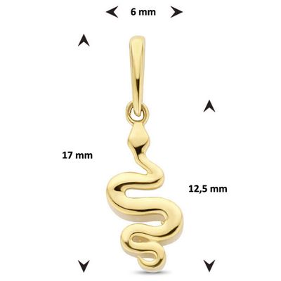Hanger Slang geelgoud 6 x 17 mm