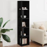 Hoekkast 33x33x164,5 cm bewerkt hout zwart