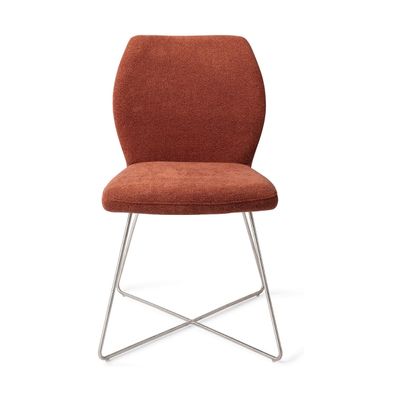 Jesper Home Ikata eetkamerstoel Cosy Copper cross steel