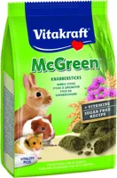 Vitakraft McGreen knaagdier knabbelsticks + vitamines 50g Vitakraft McGreen knaagdier knabbelsticks + vitamines 50g