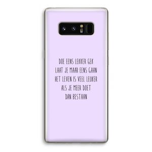 Gek: Samsung Galaxy Note 8 Transparant Hoesje
