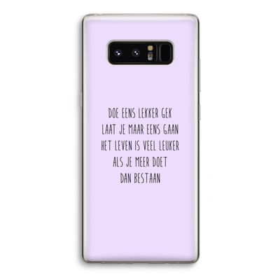 Gek: Samsung Galaxy Note 8 Transparant Hoesje