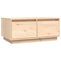 The Living Store Salontafel Houten - 80 x 50 x 35 cm - Massief Grenenhout - thumbnail