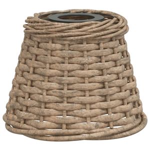 The Living Store Lampenkamp Wicker - Ø15 x 12 cm - Bruin