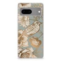 TPU Case voor Google Pixel 7 Vintage Bird Flowers