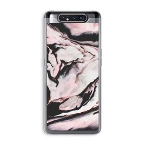 Roze stroom: Samsung Galaxy A80 Transparant Hoesje