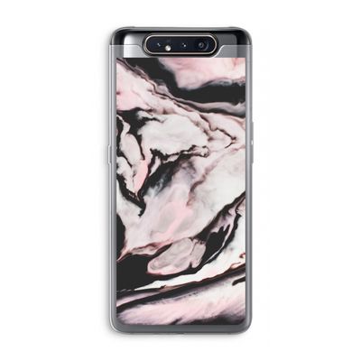 Roze stroom: Samsung Galaxy A80 Transparant Hoesje