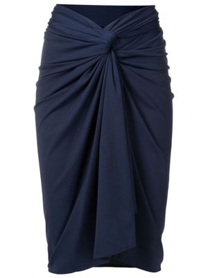 Lygia & Nanny jupe Orixa à taille nouée - Bleu