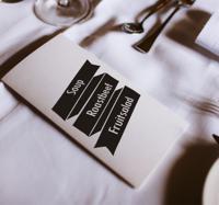 Decoratieve Banner Menu Muursticker