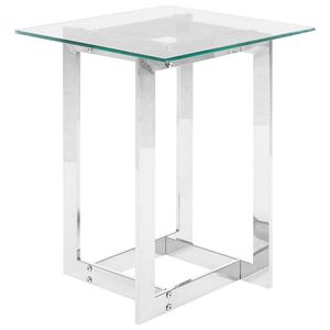 Beliani CRYSTAL - Bijzettafel-Zilver-Glas