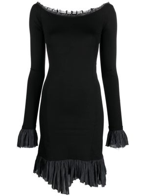 MM6 Maison Margiela robe évasée à épaules dénudées - Noir