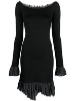 MM6 Maison Margiela robe évasée à épaules dénudées - Noir