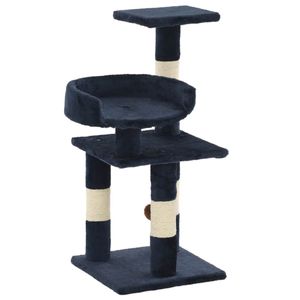 VidaXL Kattenkrabpaal met sisal krabpalen 65 cm blauw
