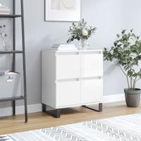 Dressoir 60x35x70 cm bewerkt hout hoogglans wit - thumbnail