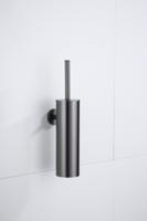 Saniclear Iron toiletborstel met wandhouder gunmetal - thumbnail
