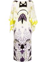 Valentino Garavani robe-caftan Tropical Word Arazzo - Blanc Valentino Garavani robe-caftan Tropical Word Arazzo - Blanc
