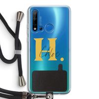 Amber Script: Huawei P20 Lite (2019) Transparant Hoesje met koord