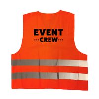 Event crew personeel vestje / hesje oranje met reflecterende strepen voor volwassenen   -