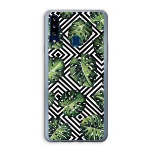 Geometrische jungle: Samsung Galaxy A20s Transparant Hoesje
