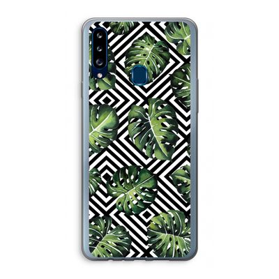 Geometrische jungle: Samsung Galaxy A20s Transparant Hoesje