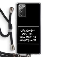 Schotelvod: Samsung Galaxy Note 20 / Note 20 5G Transparant Hoesje met koord