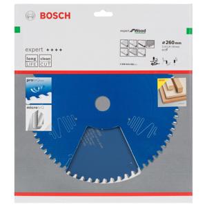 Bosch Professional Cirkelzaagblad voor Hout | Expert for Wood | Ø 260mm Asgat 30mm 60T - 2608644082