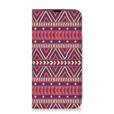 iPhone 14 | Hoesje met Magneet | Aztec Paars