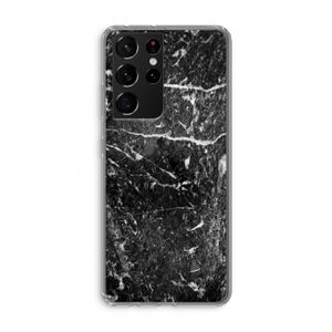 Zwart marmer: Samsung Galaxy S21 Ultra Transparant Hoesje