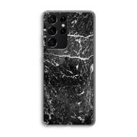 Zwart marmer: Samsung Galaxy S21 Ultra Transparant Hoesje
