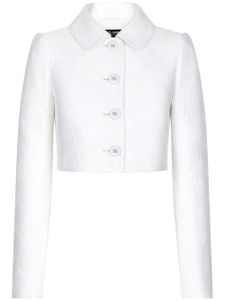 Dolce & Gabbana veste en jacquard à coupe crop - Blanc