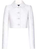 Dolce & Gabbana veste en jacquard à coupe crop - Blanc - thumbnail