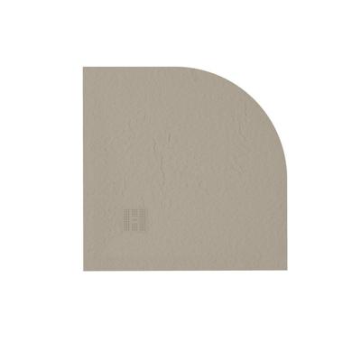 ZEZA Grade douchevloer - 100x100cm - antislip - antibacterieel - mineraalmarmer - kwartrond - mat cream (taupe) 400000000000009450