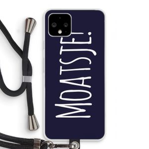 Moatsje!: Pixel 4 Transparant Hoesje met koord