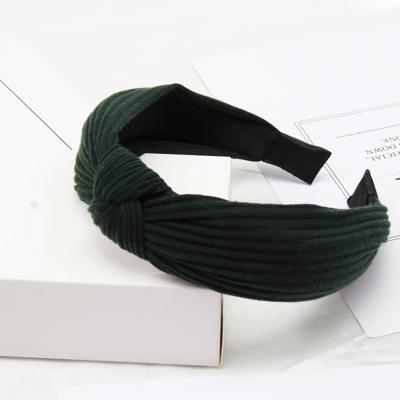 Zachte geknoopte hoofdband Hairband Lady Bow haar hoepel haaraccessoires (groen)
