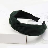 Zachte geknoopte hoofdband Hairband Lady Bow haar hoepel haaraccessoires (groen)